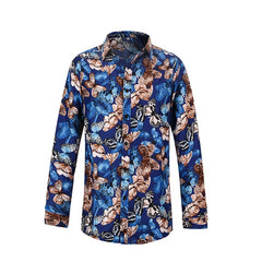 Butterfly print Long Sleeve  Shirt for Men