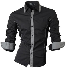 Men's Fashion Dress Casual Shirts Button Down Long Sleeve