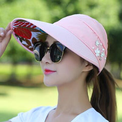 Hot summer sun hat with pearl for Women