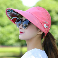 Hot summer sun hat with pearl for Women