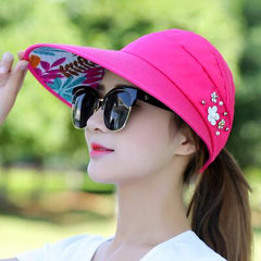 Hot summer sun hat with pearl for Women