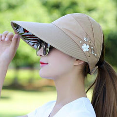 Hot summer sun hat with pearl for Women