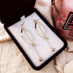 Chinese wind long tassel Earrings for Women