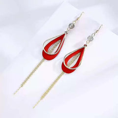 Chinese wind long tassel Earrings for Women