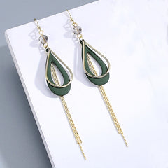 Chinese wind long tassel Earrings for Women