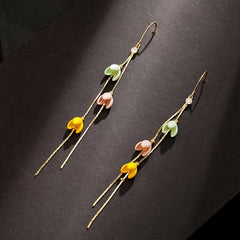 Chinese wind long tassel Earrings for Women