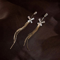 Chinese wind long tassel Earrings for Women