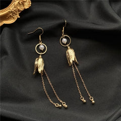 Chinese wind long tassel Earrings for Women