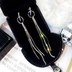 Chinese wind long tassel Earrings for Women