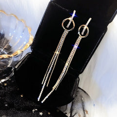 Chinese wind long tassel Earrings for Women