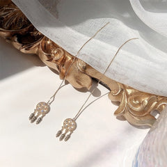 Chinese wind long tassel Earrings for Women