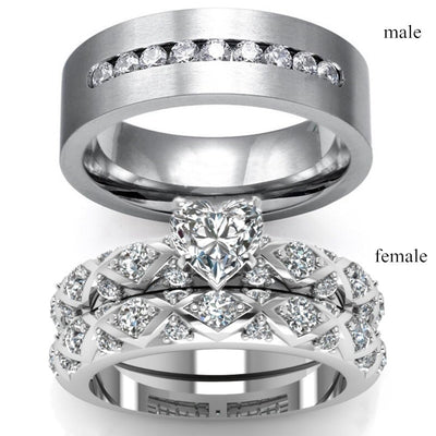 Simple Stainless  Romantic Ring for  Men and Women