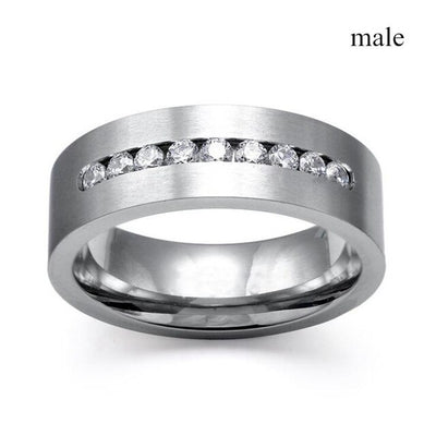 Simple Stainless  Romantic Ring for  Men and Women