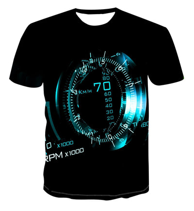 Spiral geometry 3D print T-shirt for Men