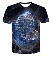 Spiral geometry 3D print T-shirt for Men