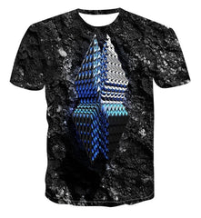 Spiral geometry 3D print T-shirt for Men