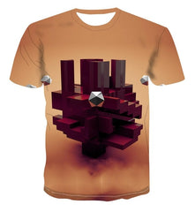 Spiral geometry 3D print T-shirt for Men