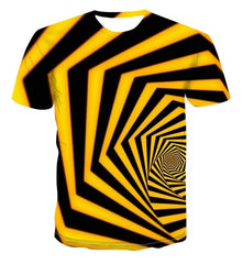 Spiral geometry 3D print T-shirt for Men