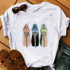 2020 Prints Eyelashes Tshirt  for Womens