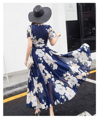 2020 Summer  Flower Printed long dress for Woman