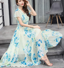 2020 Summer  Flower Printed long dress for Woman