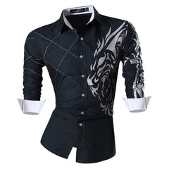 Men's Fashion Dress Shirts Casual Long Sleeve