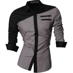 Men's Fashion Dress Shirts Casual Long Sleeve