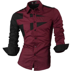 Men's Fashion Dress Shirts Casual Long Sleeve