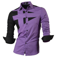 Men's Fashion Dress Shirts Casual Long Sleeve