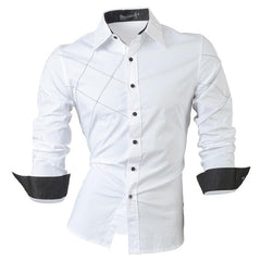 Men's Fashion Dress Shirts Casual Long Sleeve