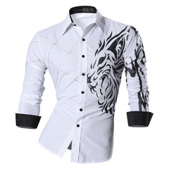 Men's Fashion Dress Shirts Casual Long Sleeve