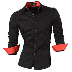 Men's Fashion Dress Shirts Casual Long Sleeve