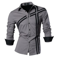 Men's Fashion Dress Shirts Casual Long Sleeve