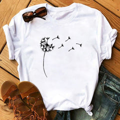 Korean Style Graphic Tops T Shirt for Women