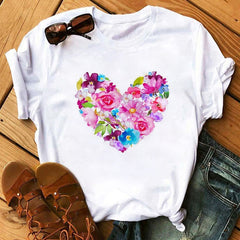 Korean Style Graphic Tops T Shirt for Women