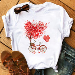 Korean Style Graphic Tops T Shirt for Women