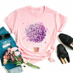 Korean Style Graphic Tops T Shirt for Women