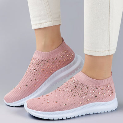 Women Bling Sneakers with Crystal Shiny