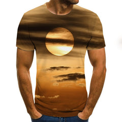 2020 New Men 3D Printed T-shirt Casual Short Sleeve