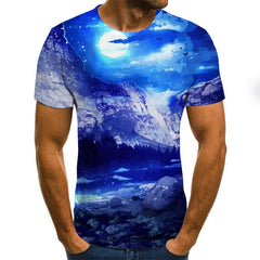 2020 New Men 3D Printed T-shirt Casual Short Sleeve