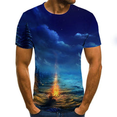 2020 New Men 3D Printed T-shirt Casual Short Sleeve