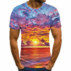 2020 New Men 3D Printed T-shirt Casual Short Sleeve