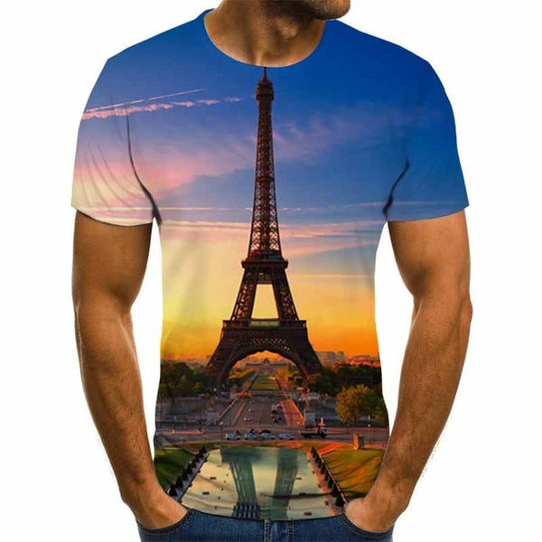 2020 New Men 3D Printed T-shirt Casual Short Sleeve