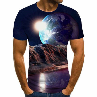 2020 New Men 3D Printed T-shirt Casual Short Sleeve