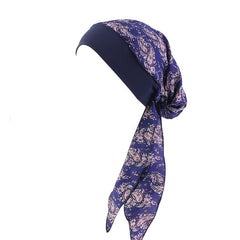 Womens Muslim Hijab Cancer Chemo Flower Print Hat