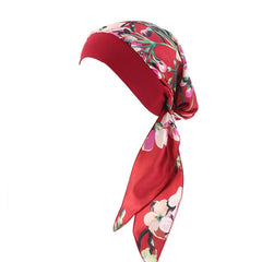 Womens Muslim Hijab Cancer Chemo Flower Print Hat