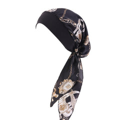 Womens Muslim Hijab Cancer Chemo Flower Print Hat