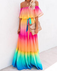 Sexy Women Summer Chiffon Long Dress