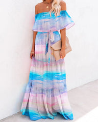 Sexy Women Summer Chiffon Long Dress